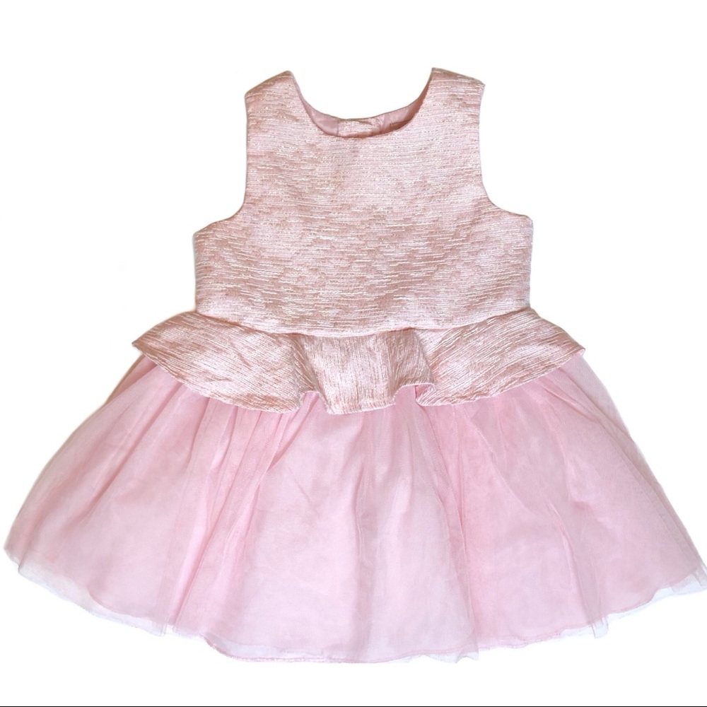 Nanette Lepore Blush Pink Peplum Tulle Dress
